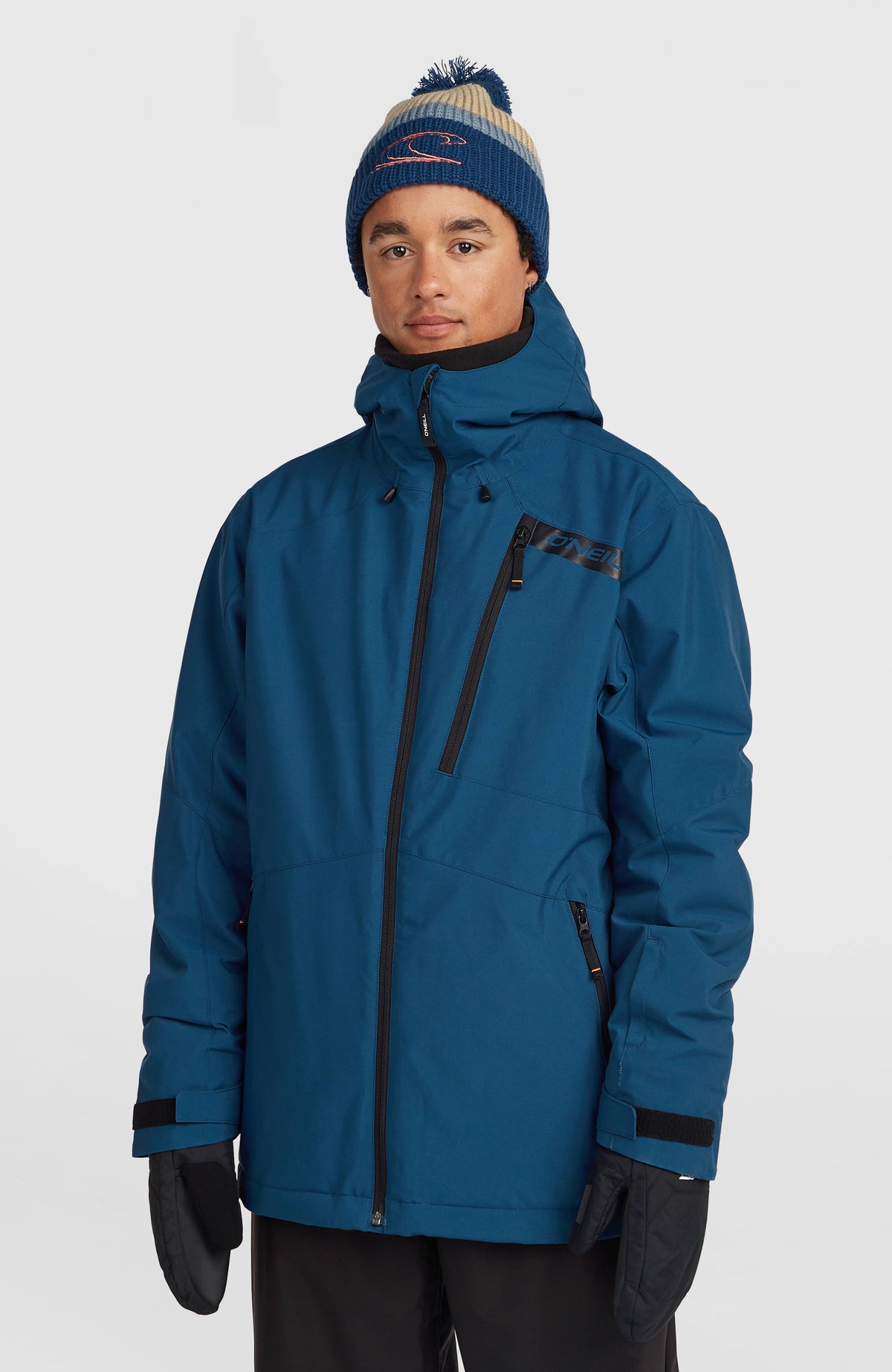 O'Neill FWC'Cruz Skijacke für Herren, blau, Vorderansicht am Model