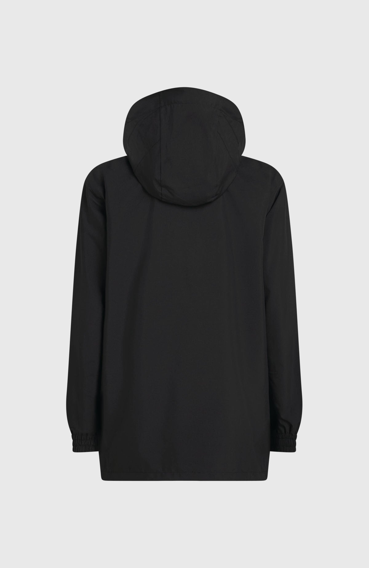 FWC'Play Park Ski- und Snowboardjacke für Herren in Schwarz, freigestellt von hinten mit Kapuze