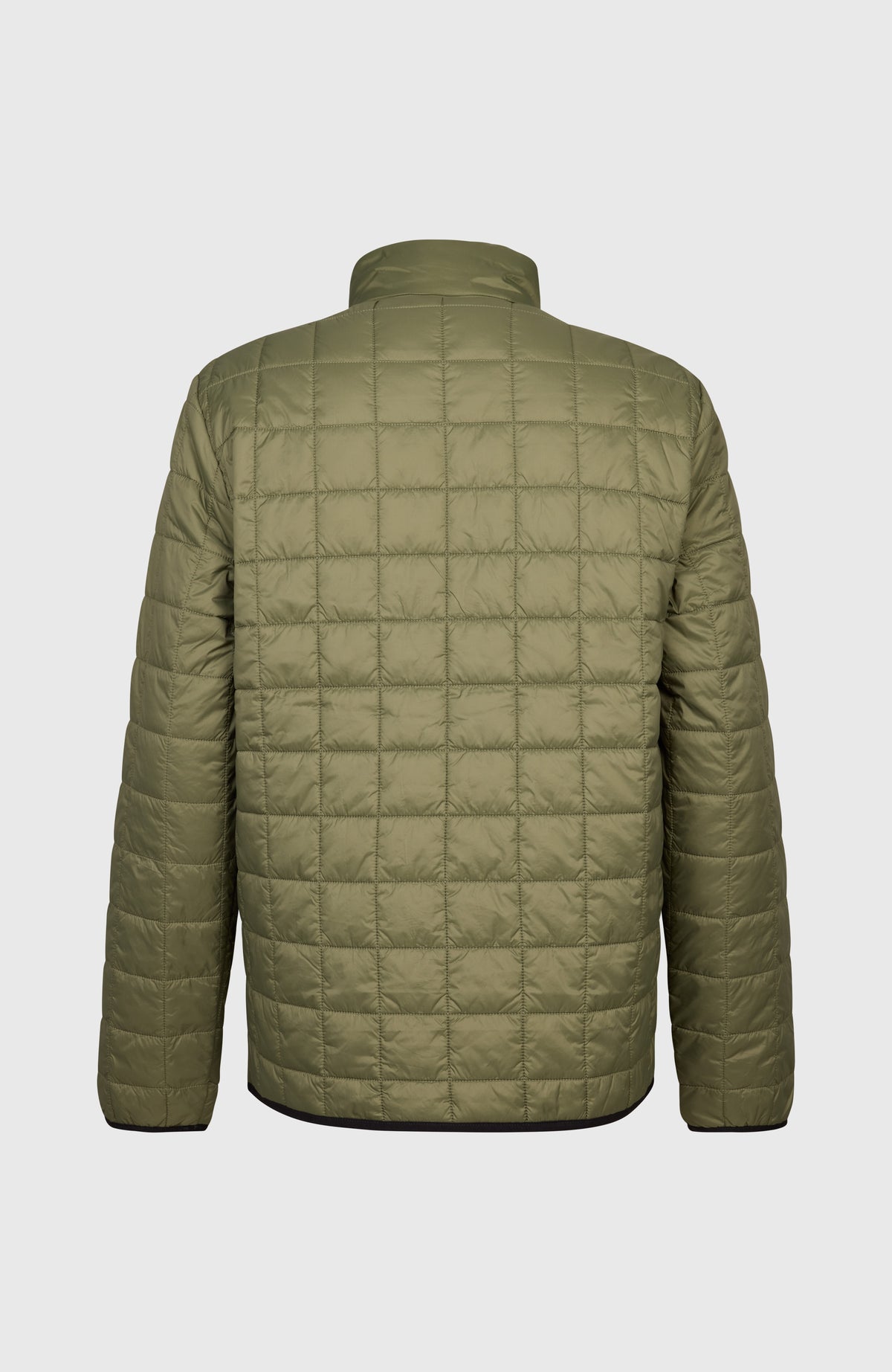 Must-Have Isolationsjacke für Herren, grün, freigestellt von hinten mit Steppmuster und Stehkragen