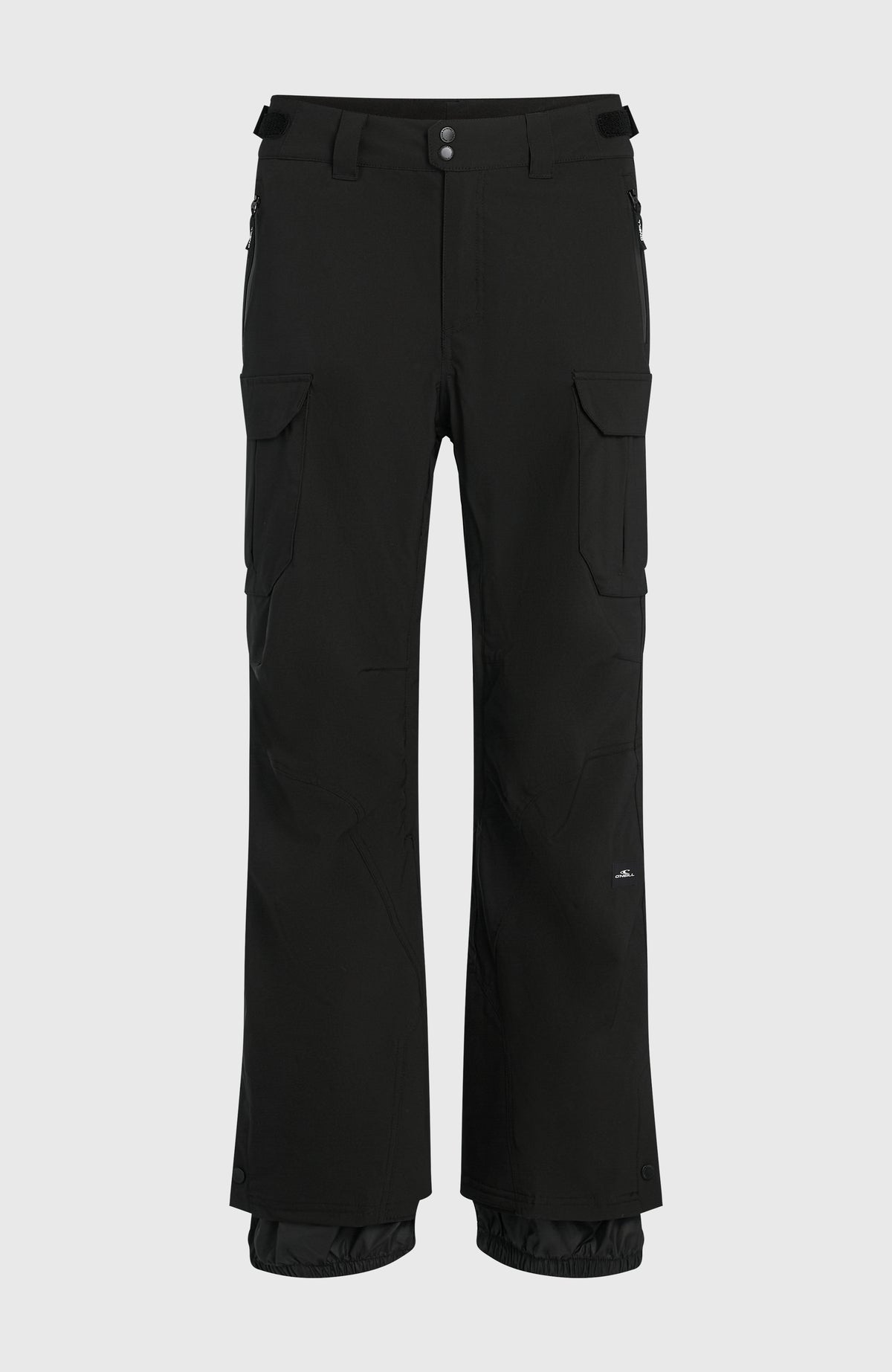 FWC'Peak Cargo-Skihose für Herren, schwarz, freigestellt von vorne mit Beintaschen