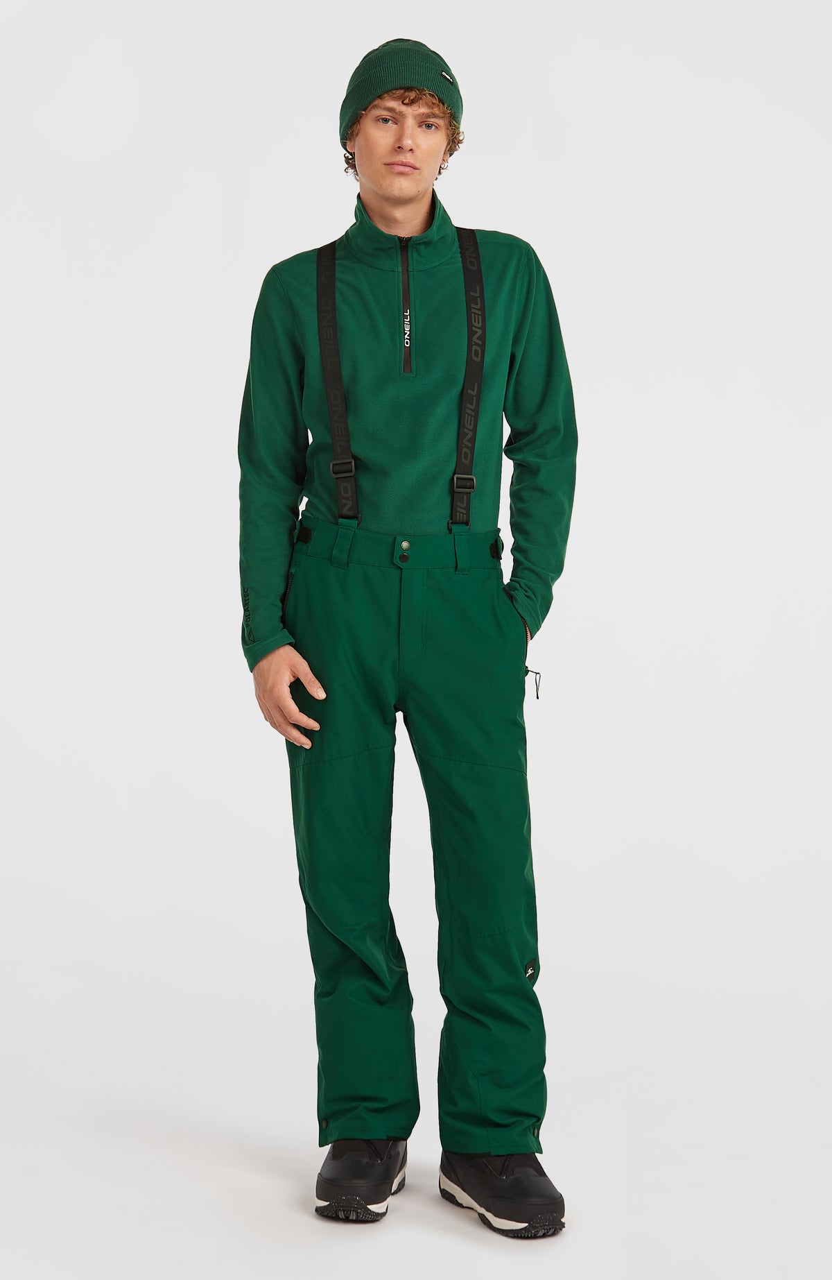O'Neill FWC'Cruz Skihose mit Trägern für Herren, grün, am Model von vorne