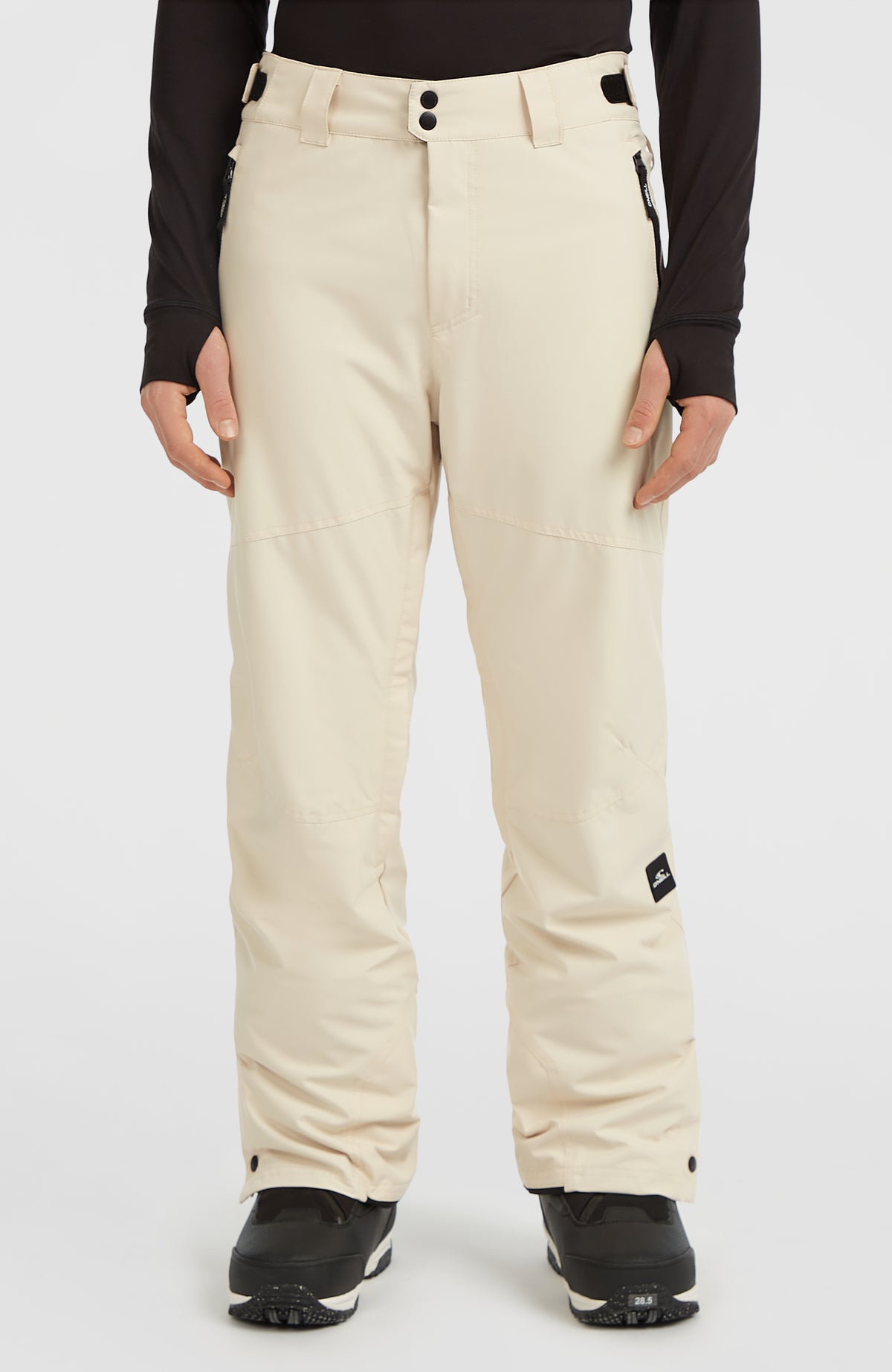O'Neill FWC'Cruz Skihose für Herren in Beige, Vorderansicht, getragen am Model