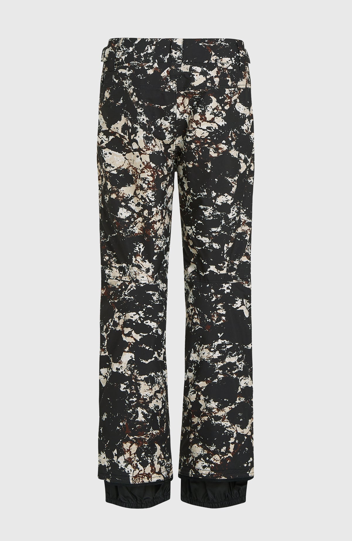 FWC'Cruz Skihose für Herren, schwarz mit Allover-Muster in Beige, freigestellt von hinten