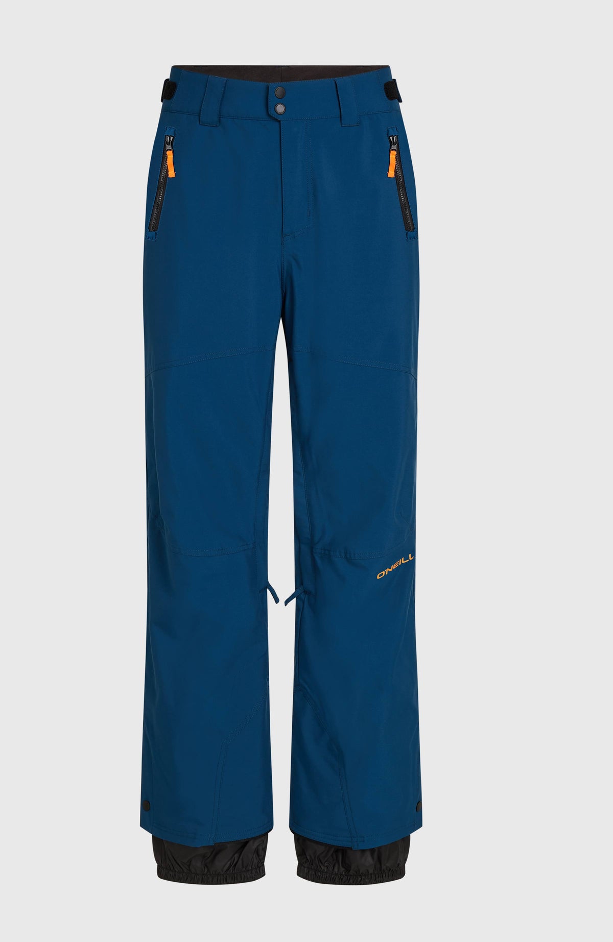 FWC'Cruz Skihose für Herren, blau, freigestellt von vorne mit Reißverschlusstaschen und Schneefang am Saum