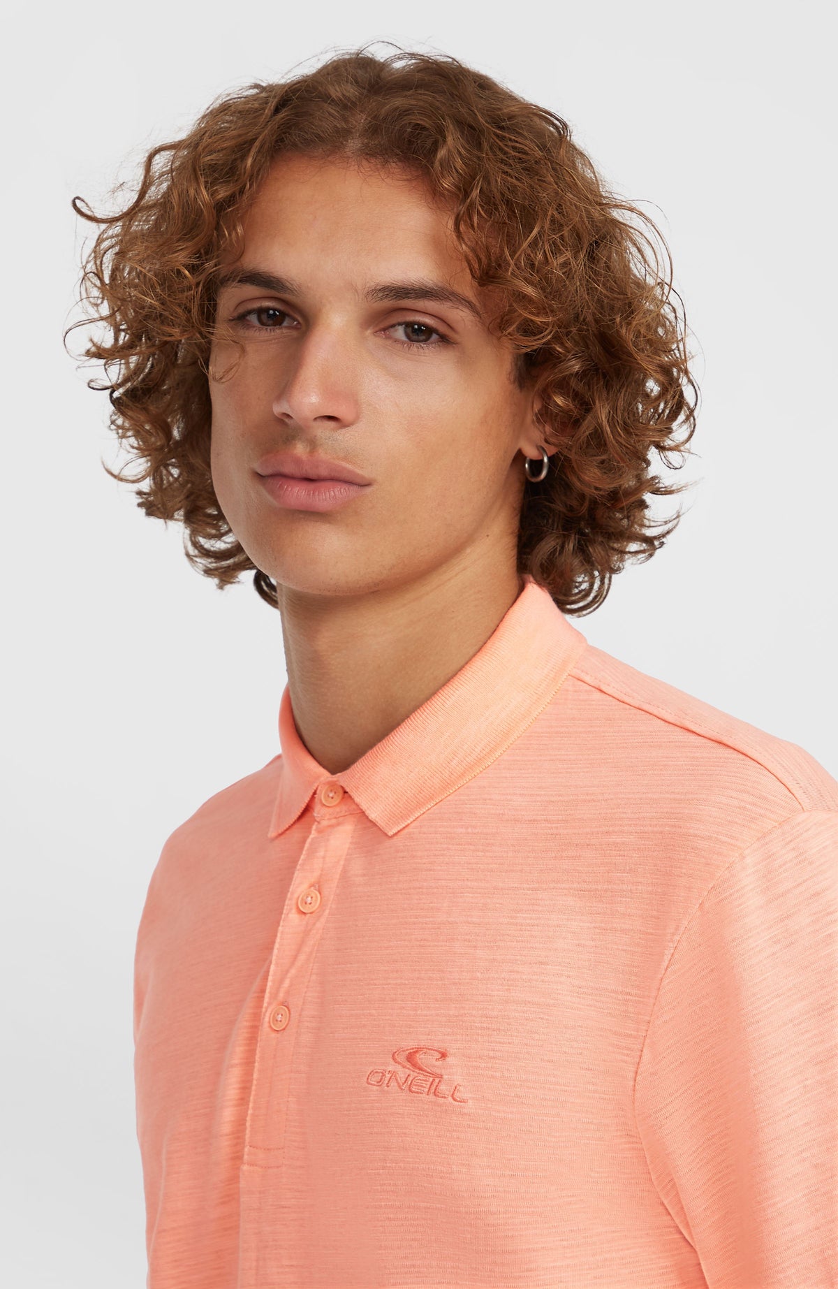 Slub Small Logo Poloshirt | Coral Pop