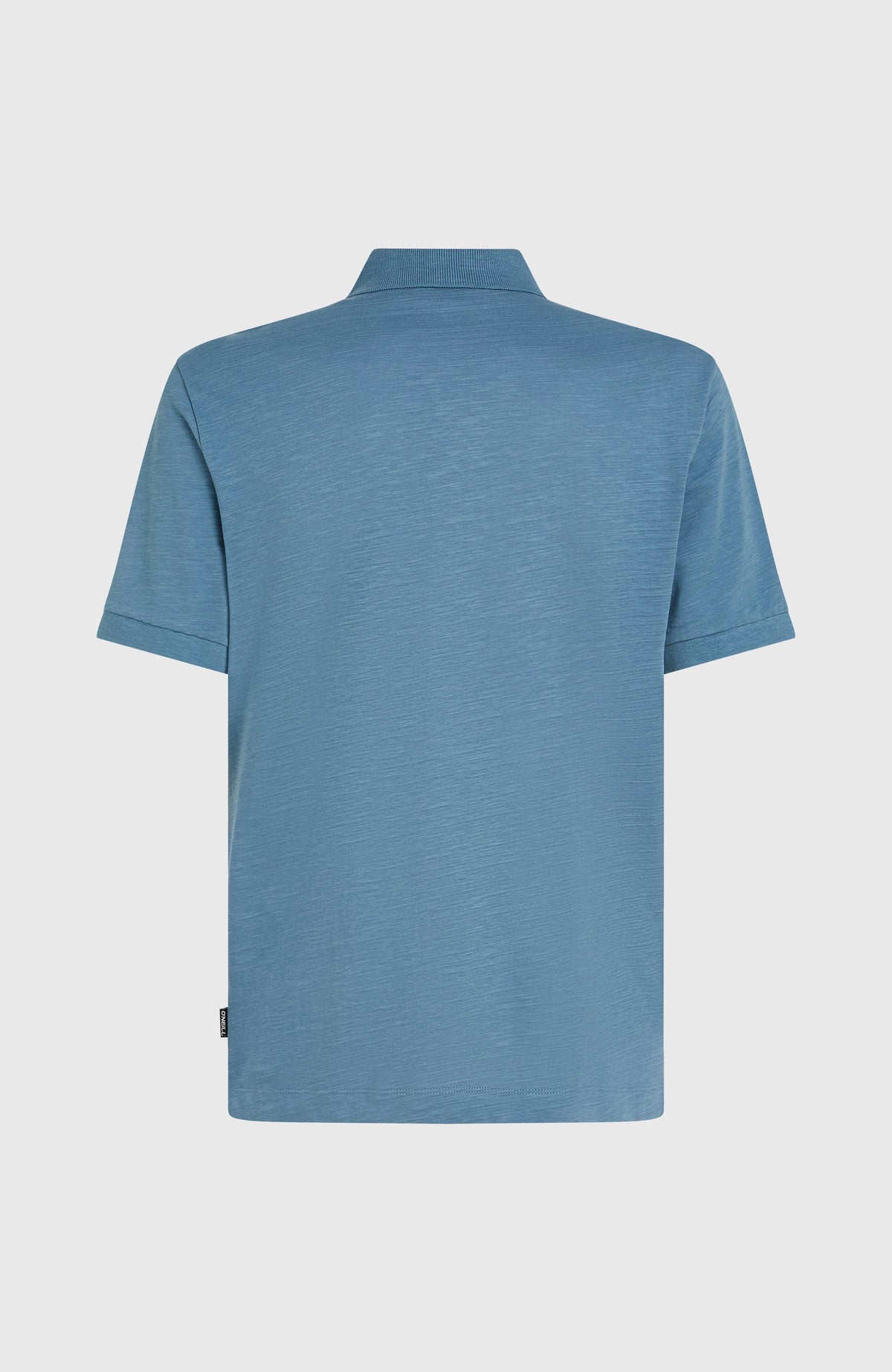 Slub Small Logo Poloshirt für Herren in Blau, freigestellt von hinten