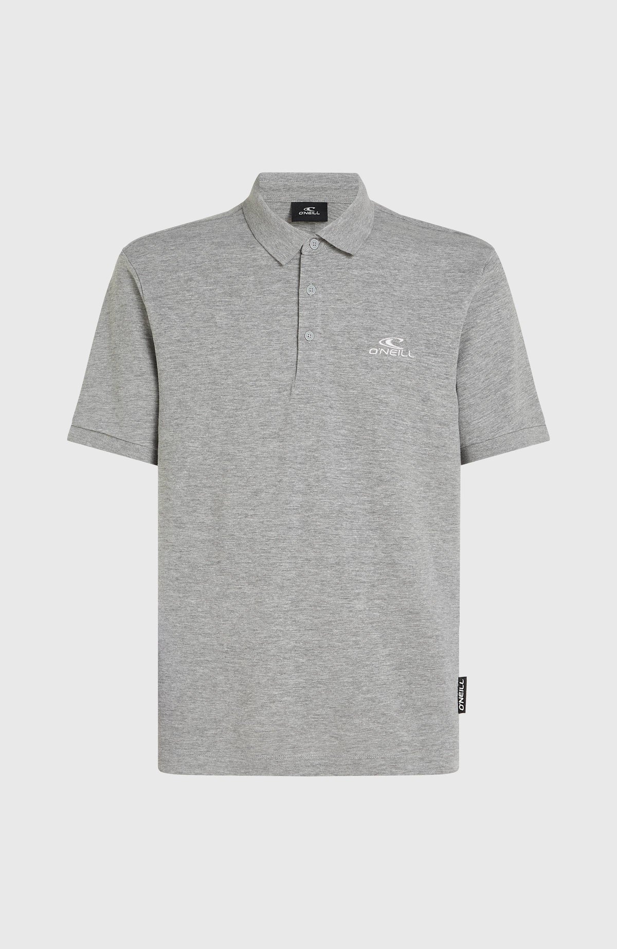 Slub Small Logo Poloshirt | Silver Melee