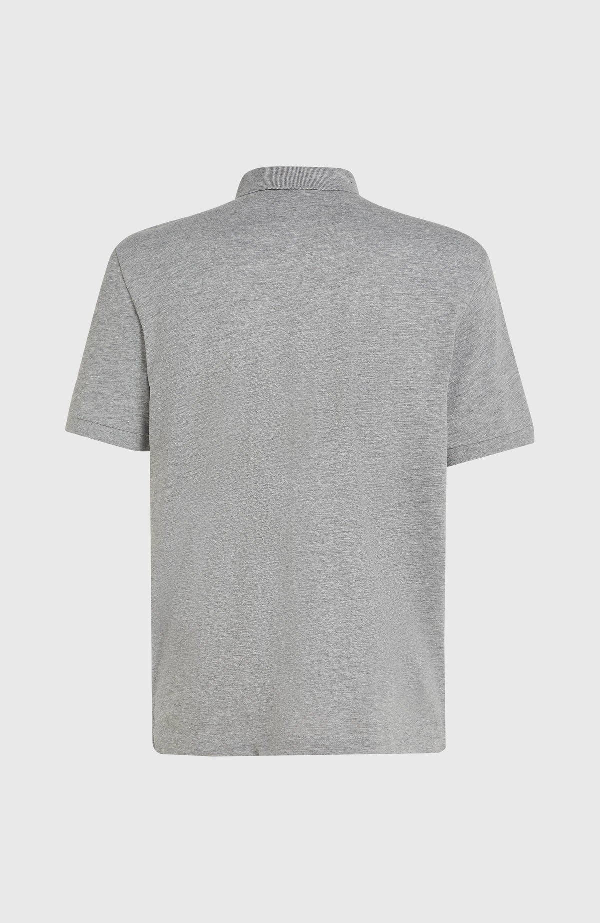 Slub Small Logo Poloshirt | Silver Melee