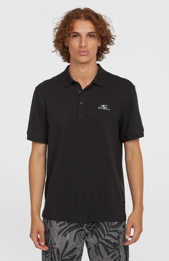 Slub Small Logo Poloshirt | Black Out