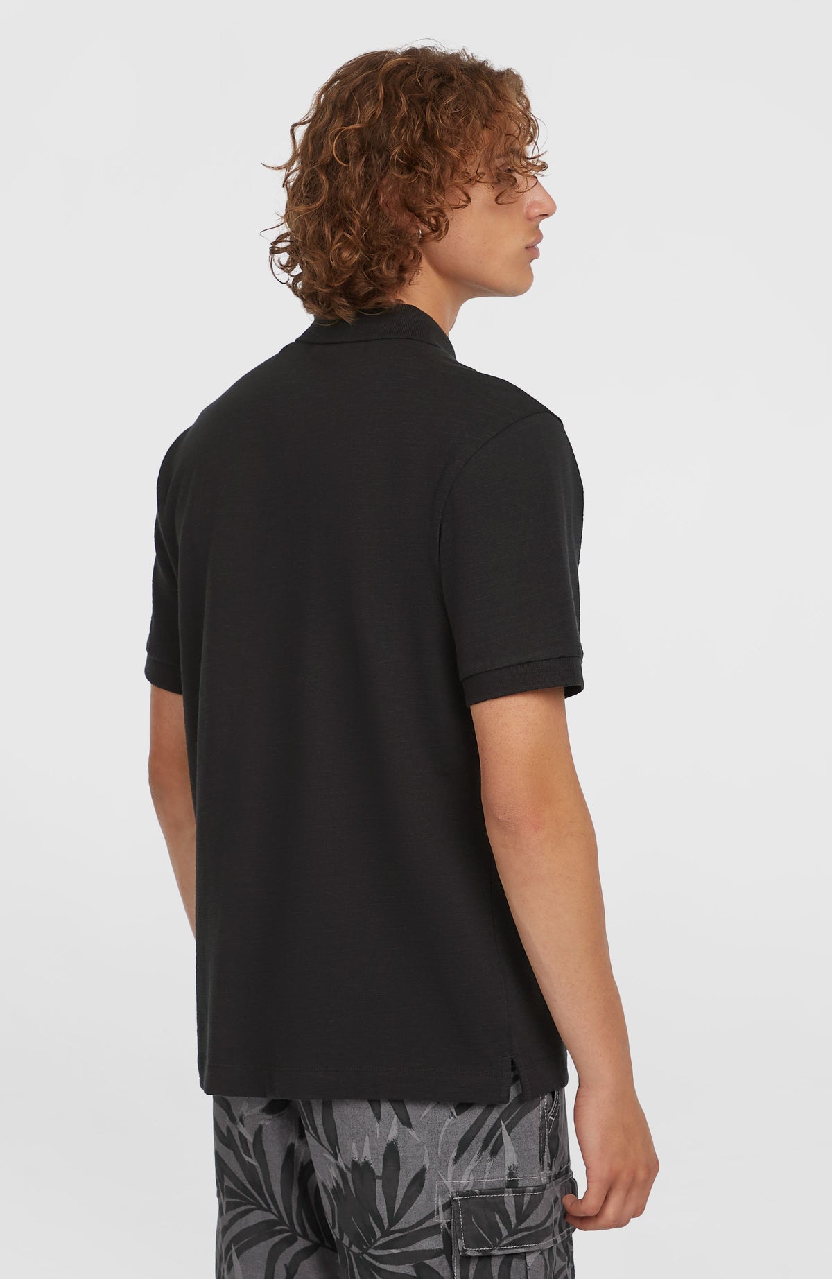 Slub Small Logo Poloshirt | Black Out