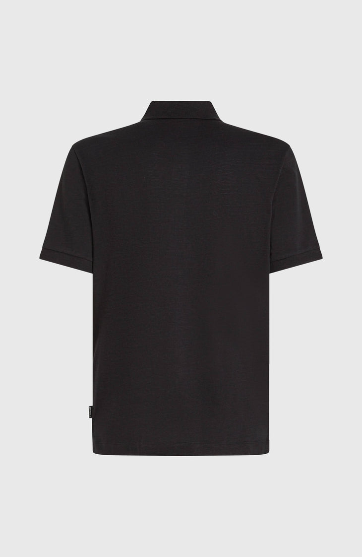 Slub Small Logo Poloshirt | Black Out