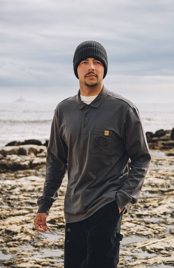 O'Riginals Langarm-Poloshirt | Raven