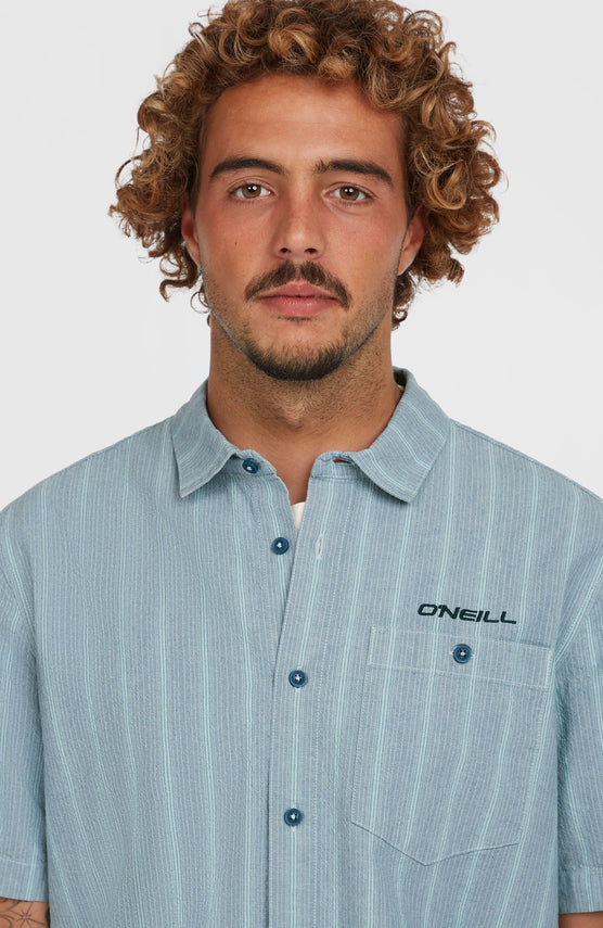 Jacquard Stripe Hemd | Blue Cali Stripe