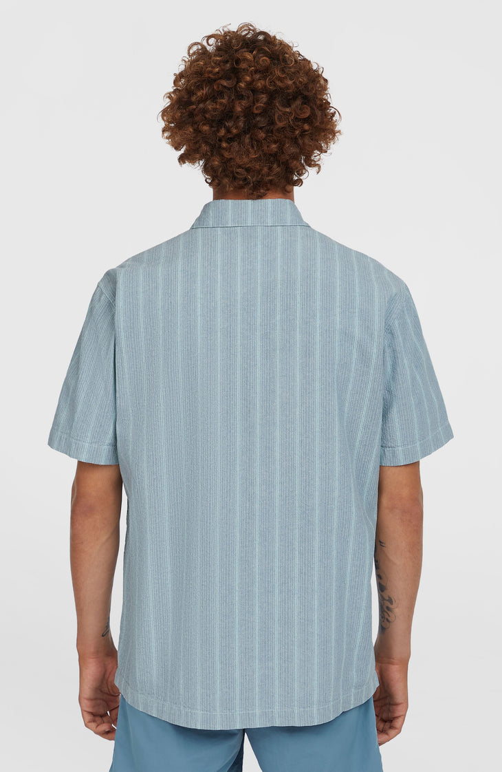 Jacquard Stripe Hemd | Blue Cali Stripe