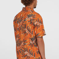 Print-Shirt | Orange Dipped Leaves