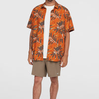 Print-Shirt | Orange Dipped Leaves