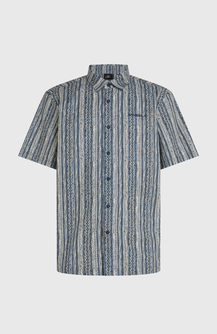Print-Shirt | Blue Pressed Lines