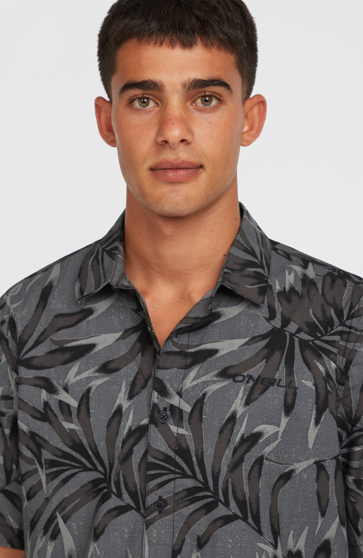 Print-Shirt | Black Dipped Leaves