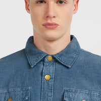 O'Riginals Cord-Overshirt mit Fleecefutter | Mozart Blue