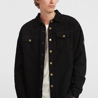 O'Riginals Cord-Overshirt mit Fleecefutter | Black Out