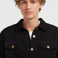 O'Riginals Cord-Overshirt mit Fleecefutter | Black Out