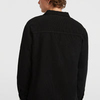 O'Riginals Cord-Overshirt mit Fleecefutter | Black Out