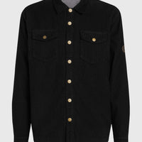 O'Riginals Cord-Overshirt mit Fleecefutter | Black Out