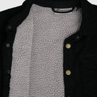 O'Riginals Cord-Overshirt mit Fleecefutter | Black Out