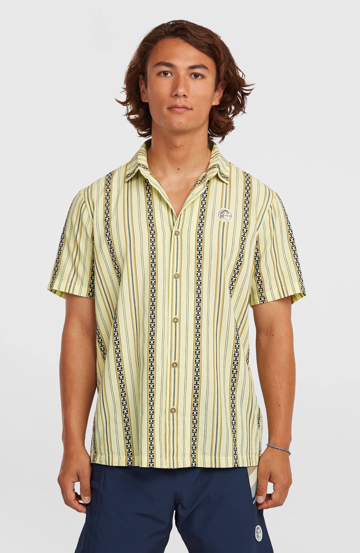 O'Riginals Jacquard-Hemd | Yellow Originals Jstripe