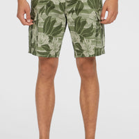 Essentials Cargo-Shorts | Green Tonal Dusty Flower