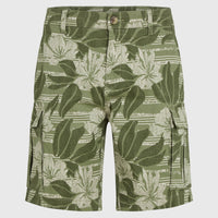 Essentials Cargo-Shorts | Green Tonal Dusty Flower