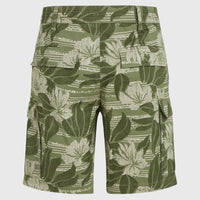 Essentials Cargo-Shorts | Green Tonal Dusty Flower