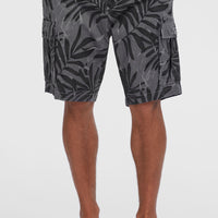 Essentials Cargo-Shorts | Black Dipped Leaves