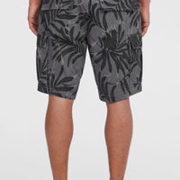 Essentials Cargo-Shorts | Black Dipped Leaves