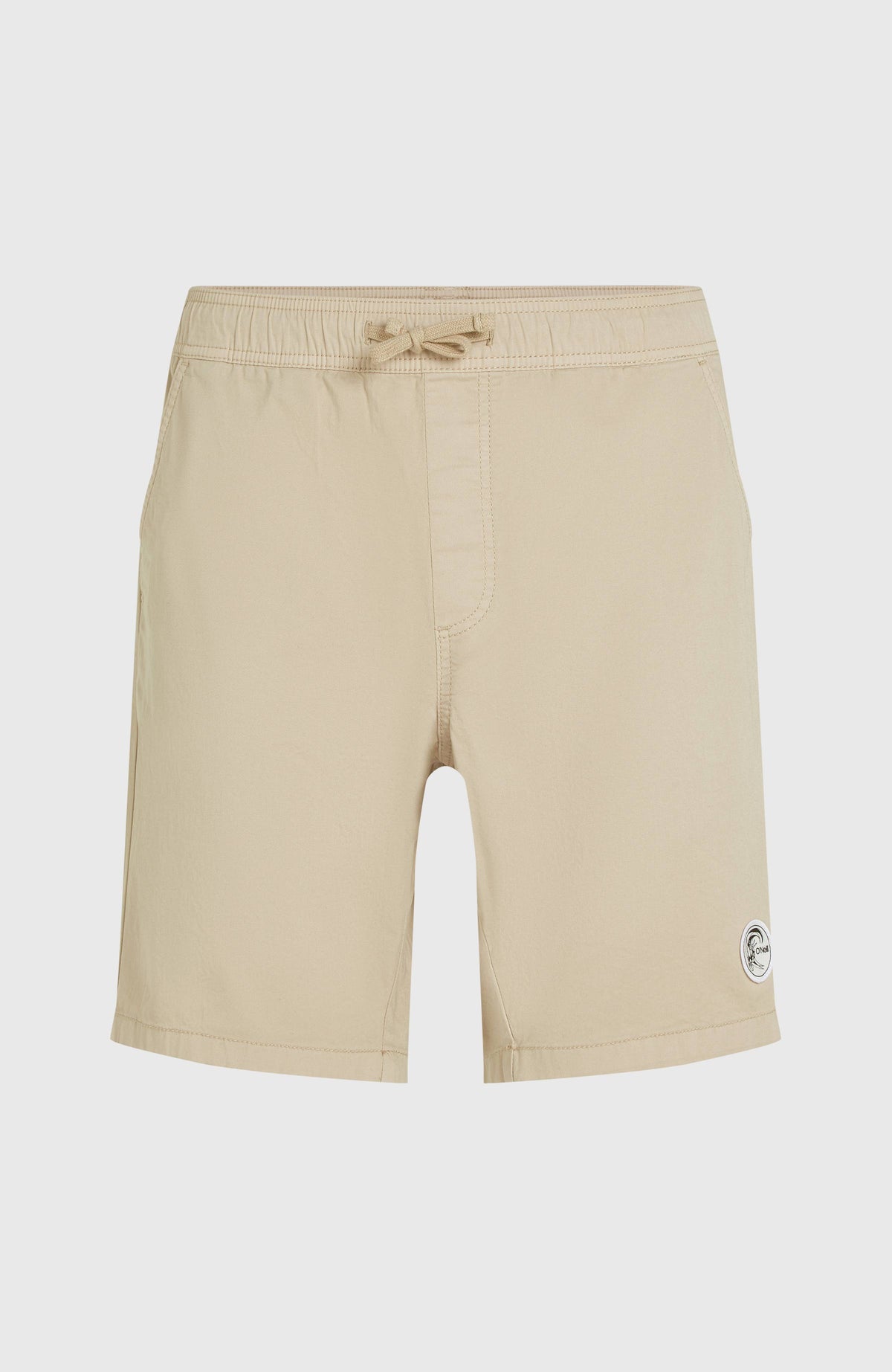 O'Riginals Walk Shorts für Herren, beige, freigestellt von vorne mit elastischem Bund
