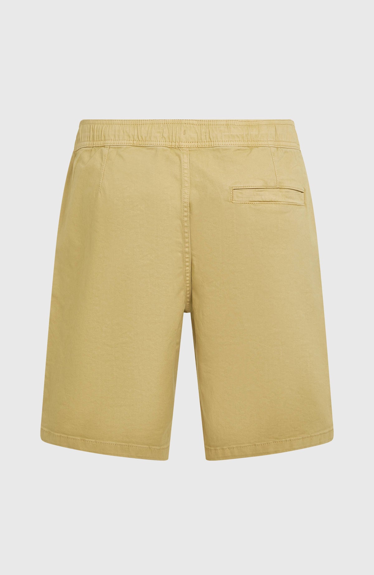 Beige O'Riginals Walk Shorts für Herren, freigestellt von hinten mit Paspeltasche an der Rückseite