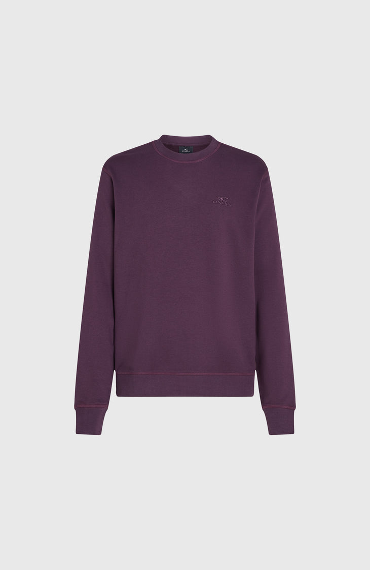 Small Logo Crew Sweatshirt | Aubergine