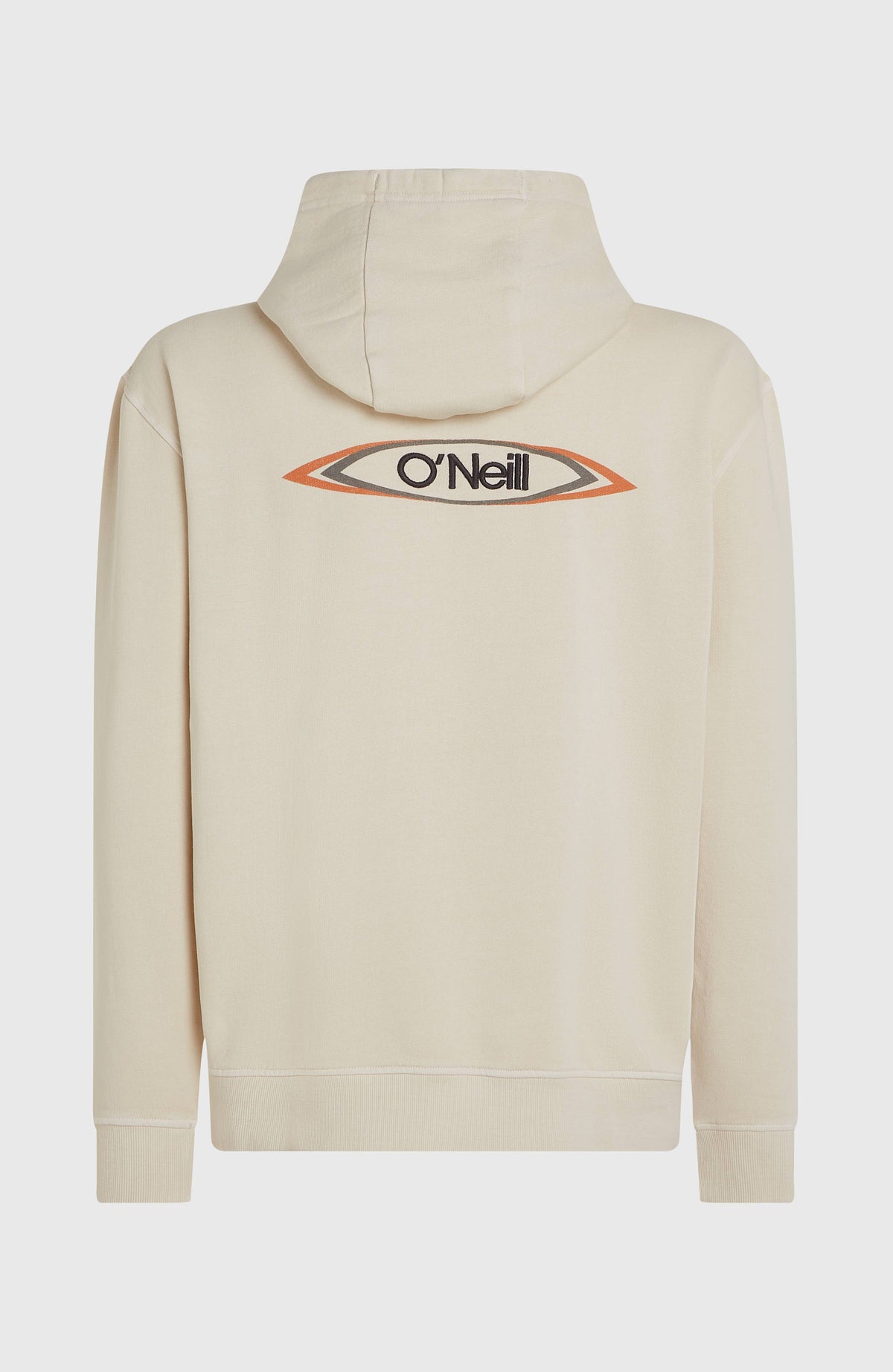 O'Riginals Hoodie für Herren, beige, freigestellt in der Rückansicht mit ovalem Logo-Print auf dem Rücken