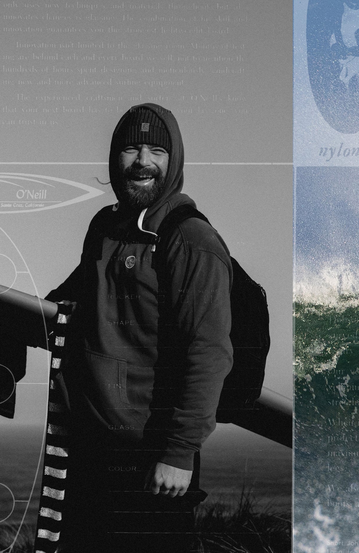 O'Riginals Hoodie für Herren, braun, Kampagnenfoto im Freien, getragen am Model