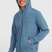 Small Logo Kapuzenjacke mit Reißverschluss | Mozart Blue