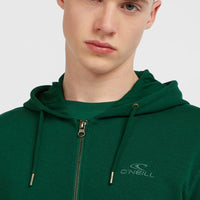 Small Logo Kapuzenjacke mit Reißverschluss | Emerald Envy
