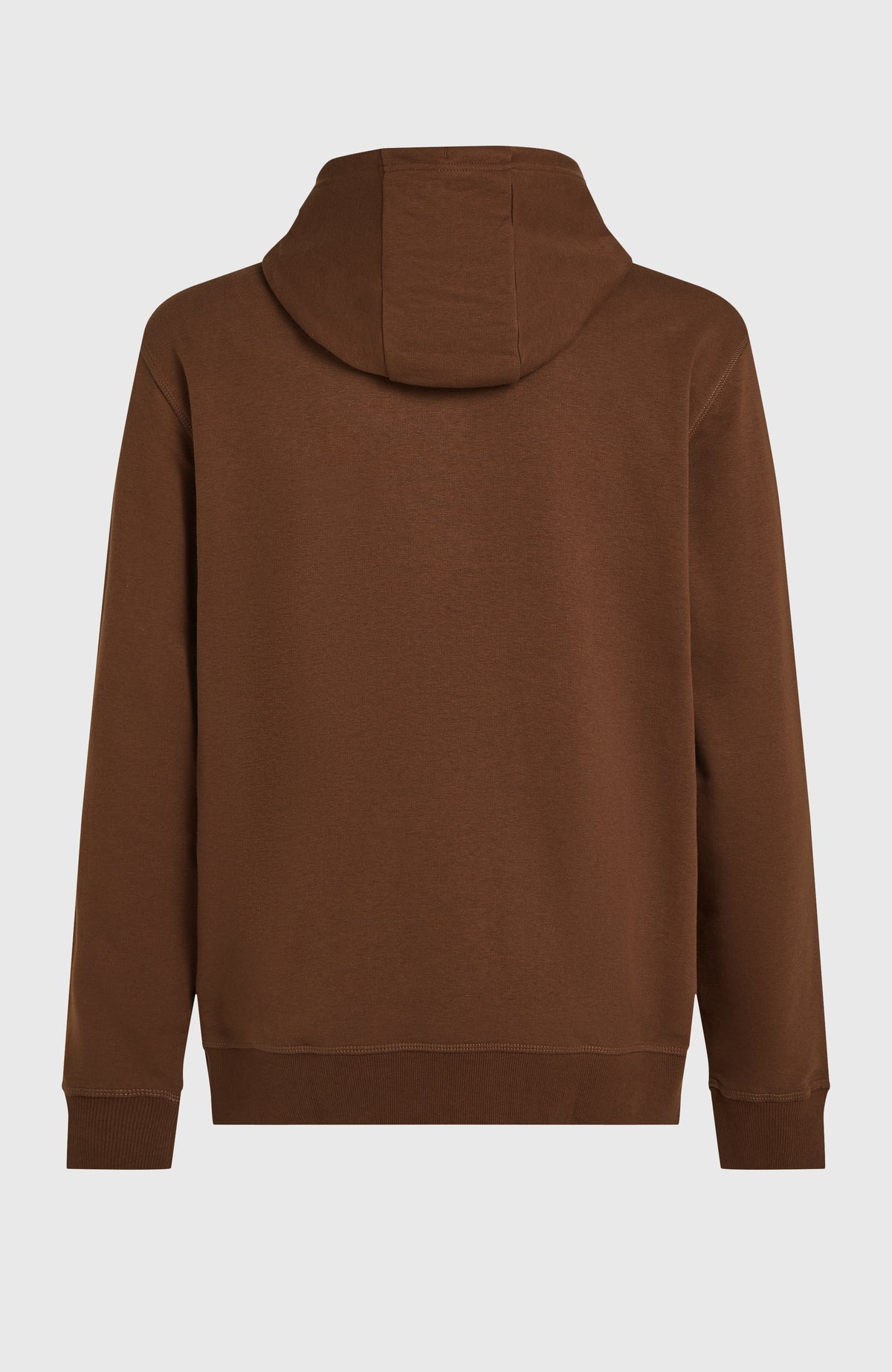 Original Cali Logo Hoodie für Herren, braun, freigestellt von hinten mit Kapuze und Rippbündchen