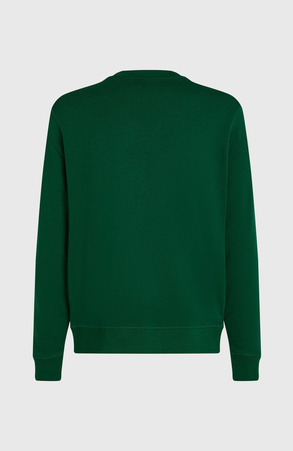 Grünes Small Logo Crew Sweatshirt für Herren, schlichte Rückseite, freigestellt von hinten