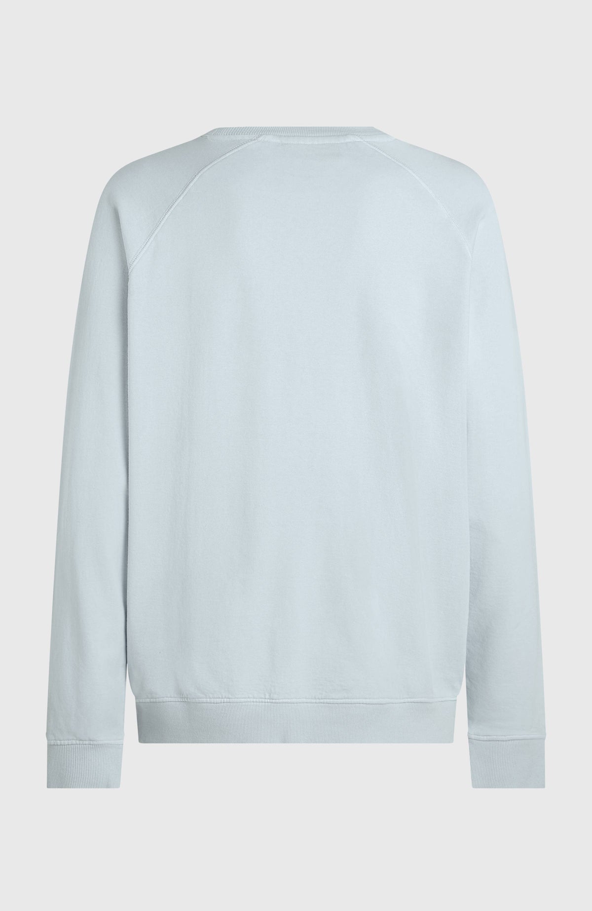 O'Riginals Badge Crew Sweatshirt für Herren in Blau, flach liegend von hinten mit geripptem Saum