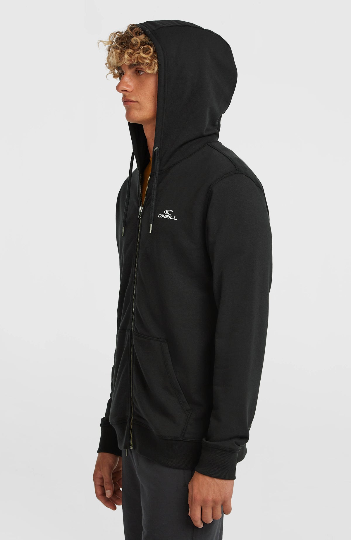 Small Logo Kapuzenjacke mit Reißverschluss | Black Out