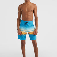 Heat Stripe Line 19'' Boardshorts | Princess Blue