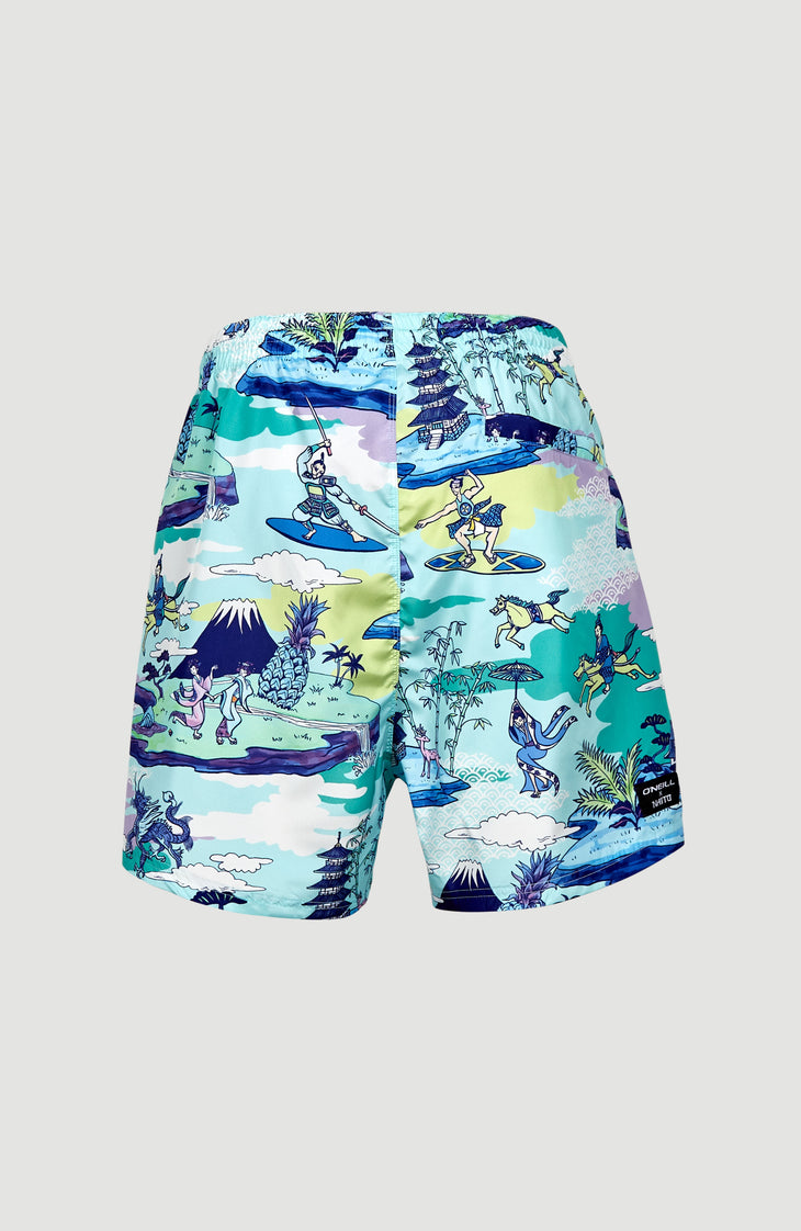 O'Neill x Naito 16'' Swim Shorts | Blue Samurai
