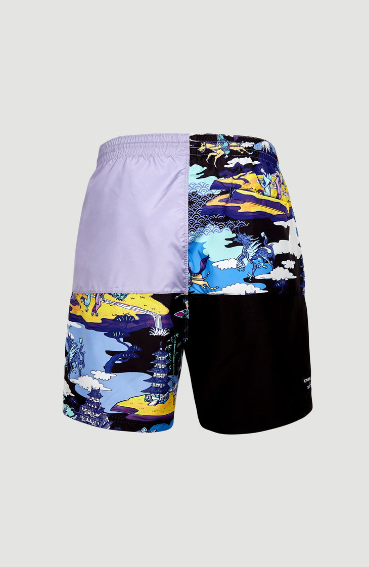 O'Neill x Naito CB 16'' Swim Shorts | Black Out Colour Block