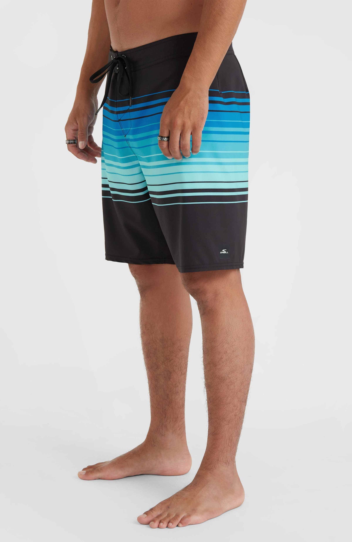 Hyperfreak Heat Stripe Line 19'' Boardshorts | Black Stripe Panel