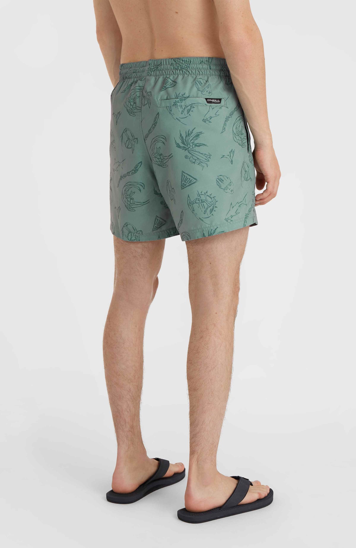 Mix and Match Cali Print 15'' Badehose | Green Vintage Surfer